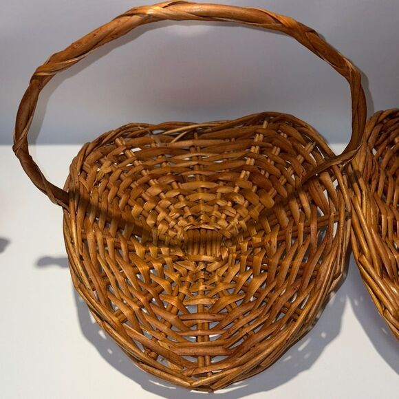 Three Woven Tan Baskets - Picture 5 of 8